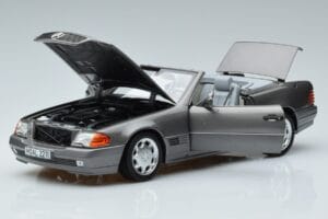 Mercedes 500 SL R129 グレーメタリック Norev 1:18 183715 メタル - 画像 2/7