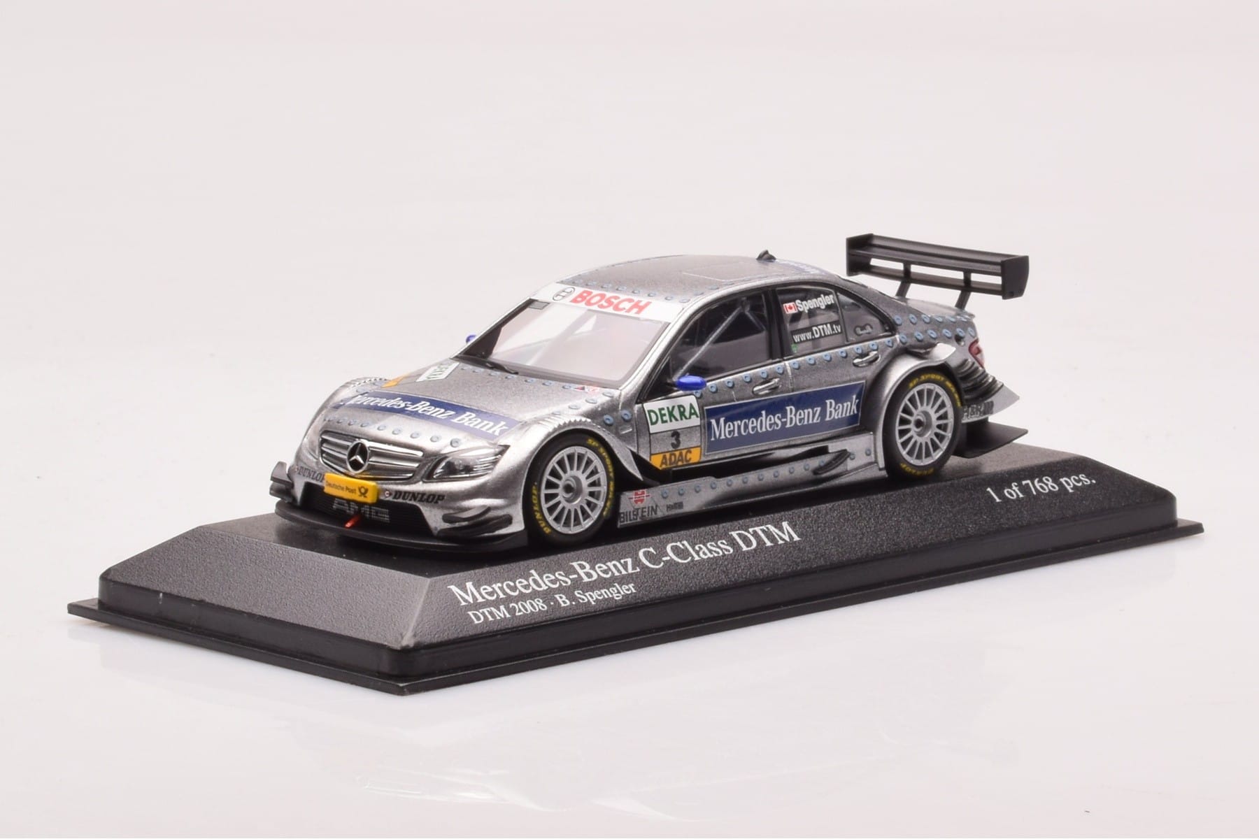 Mercedes C-Class W204 DTM Team AMG Mercedes #3 B. Spengler DTM 2008 Minichamps 1:43 400083803 メタル - 画像 2/4