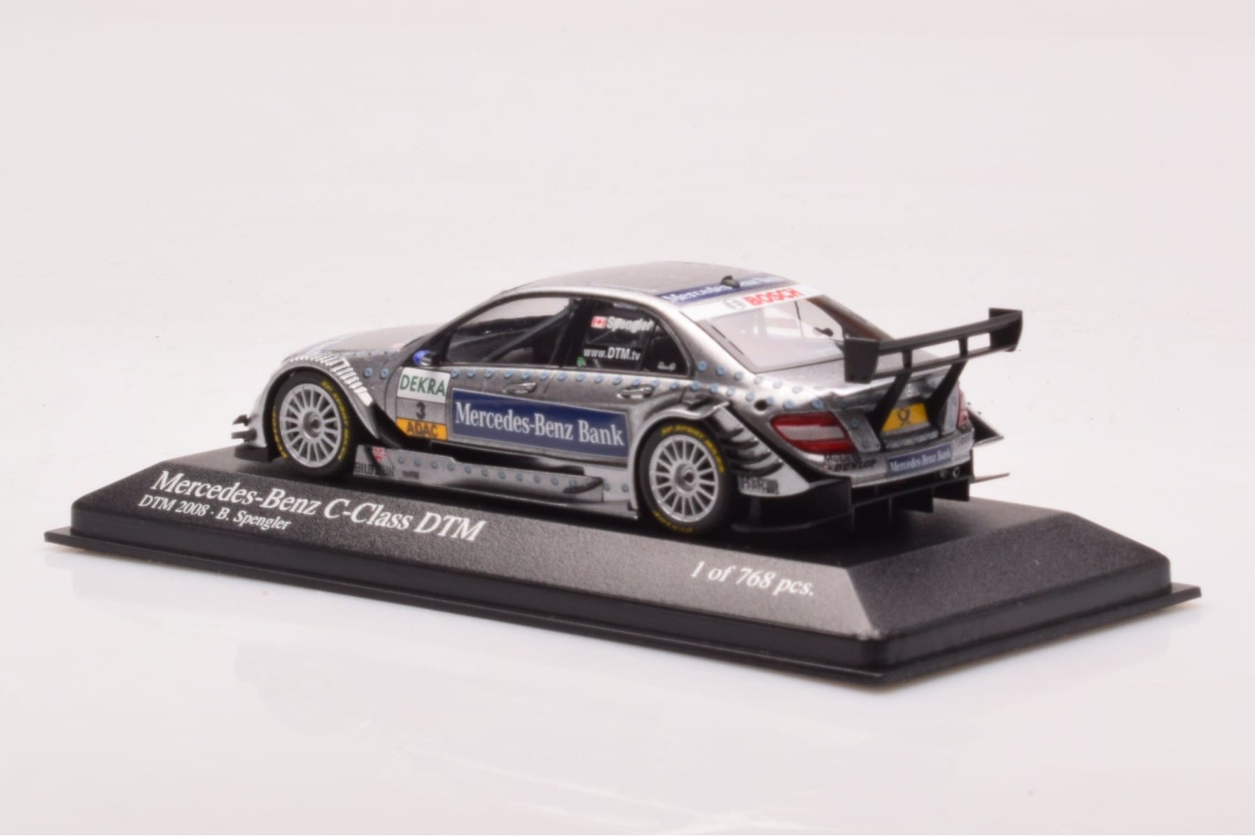 Mercedes C-Class W204 DTM Team AMG Mercedes #3 B. Spengler DTM 2008 Minichamps 1:43 400083803 メタル - 画像 3/4