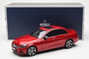 Mercedes C-Class W205 レッド メタリック Asia Exclusive Norev 1:18 183835 メタル - 画像 8/8