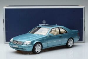 Mercedes CL600 C140 ブルーメタリック Norev 1:18 183448 メタル - 画像 7/7