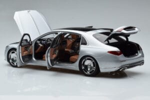 Mercedes Maybach S600 W222 V12 Biturbo ハイテクシルバー Almost Real 1:18 820118 メタル - 画像 8/12
