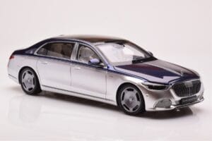 Mercedes Maybach S680 W223 ノーティカルブルー サーラスシルバー Almost Real 1:18 820125 メタル - 画像 6/8