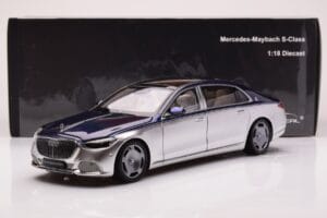 Mercedes Maybach S680 W223 ノーティカルブルー サーラスシルバー Almost Real 1:18 820125 メタル - 画像 8/8