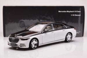 Mercedes Maybach S680 W223 オブシディアンブラック ダイヤモンドホワイト Almost Real 1:18 820121 メタル - 画像 7/7