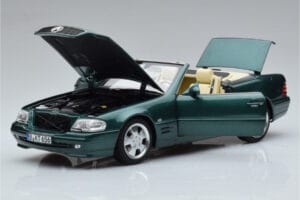 Mercedes SL500 R129 グリーンメタリック Norev 1:18 183753 メタル - 画像 2/8