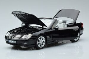Mercedes SL500 R230 ブラック Norev 1:18 183840 メタル - 画像 2/8