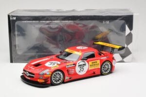 Mercedes SLS AMG GT3 #35 Team Black Falcon T. Heyer / Jafer / Lemeret 24 Hours of Spa 2011 Minichamps 1:18 151113135 メタル - 画像 6/6