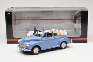 Morris Minor カブリオレ ブルー Minichamps 1:18 150137030 メタル - 画像 8/8