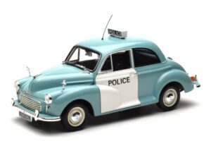 Morris Minor ポリス ブルー & ホワイト Minichamps 1:18