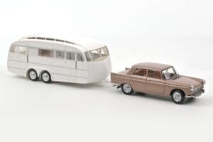 Peugeot 404 Henon キャラバン付き Norev 1:18 184837 メタル