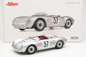Porsche 550 RS Spyder #37 H. Polensky / R. von Frankenberg 24 Hours of Le Mans 1955 Schuco 1:18 450033400 メタル - 画像 8/8