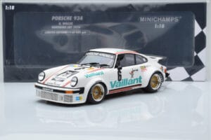 Porsche 911 934 Vaillant #6 B. Wollek Norisring EGT 1976 Minichamps 1:18 155766496 メタル - 画像 6/6