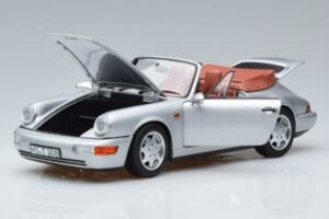 Porsche 911 964 Carrera 2 カブリオレ シルバー Norev 1:18 187330 メタル - 画像 2/7