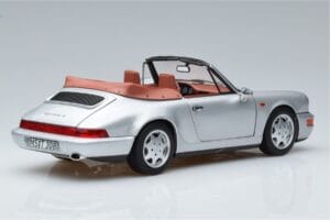 Porsche 911 964 Carrera 2 カブリオレ シルバー Norev 1:18 187330 メタル - 画像 3/7