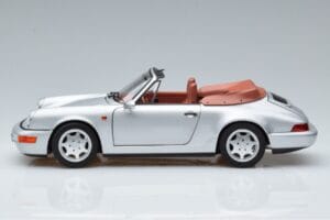 Porsche 911 964 Carrera 2 カブリオレ シルバー Norev 1:18 187330 メタル - 画像 4/7