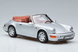Porsche 911 964 Carrera 2 カブリオレ シルバー Norev 1:18 187330 メタル - 画像 5/7
