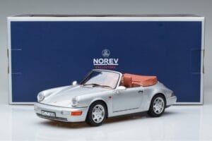 Porsche 911 964 Carrera 2 カブリオレ シルバー Norev 1:18 187330 メタル - 画像 7/7