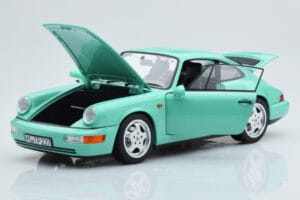 Porsche 911 964 Carrera 2 ミントグリーン Norev 1:18 187327 メタル - 画像 2/8
