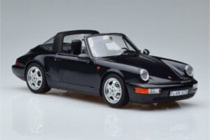 Porsche 911 964 Carrera 4 Targa ブルー Norev 1:18 187340 メタル - 画像 6/8