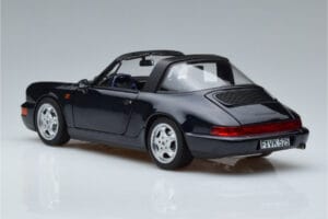 Porsche 911 964 Carrera 4 Targa ブルー Norev 1:18 187340 メタル - 画像 7/8