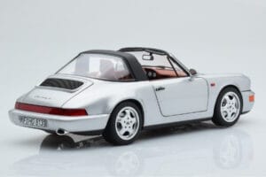 Porsche 911 964 Carrera 4 Targa ポーラーシルバー Norev 1:18 187342 メタル - 画像 5/9