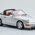 Porsche 911 964 Carrera 4 Targa ポーラーシルバー Norev 1:18 - image 7 of 9