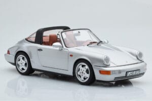 Porsche 911 964 Carrera 4 Targa ポーラーシルバー Norev 1:18 187342 メタル - 画像 7/9