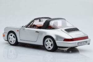 Porsche 911 964 Carrera 4 Targa ポーラーシルバー Norev 1:18 187342 メタル - 画像 8/9