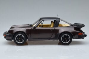 Porsche 911 964 Turbo Targa ブラウン Norev 1:18 187665 メタル - 画像 4/8