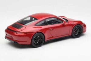 Porsche 911 991 Carrera GTS カーマインレッド Schuco 1:18 450039000 メタル - 画像 3/8