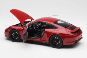 Porsche 911 991 Carrera GTS カーマインレッド Schuco 1:18 450039000 メタル - 画像 5/8