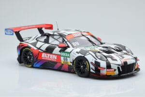 Porsche 911 GT3 R Iron Force by Ring Police #69 J. van Slooten / L. Luhr ADAC GT Masters 2018 Minichamps 1:18 153186969 メタル - 画像 3/5