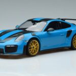 Porsche 911 991.2 GT3 RS Weissach Package マイアミブルー ゴールドホイール Minichamps 1:18 153068310 メタル