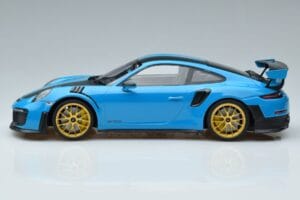Porsche 911 991.2 GT3 RS Weissach Package マイアミブルー ゴールドホイール Minichamps 1:18 153068310 メタル - 画像 3/6