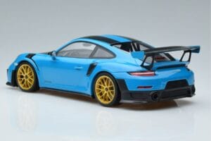 Porsche 911 991.2 GT3 RS Weissach Package マイアミブルー ゴールドホイール Minichamps 1:18 153068310 メタル - 画像 5/6