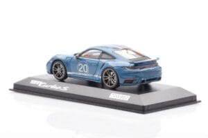 Porsche 911 992 Turbo S Oslo ブルー Minichamps 1:43 WAP0209050N001 メタル - 画像 3/4