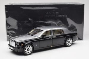 Rolls-Royce Phantom VII EWB ブラック＆シルバー Kyosho 1:18 08841BKS メタル - 画像 8/8