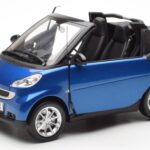 Smart Fortwo 451 カブリオ ブルー & ブラック Minichamps 1:18 - image 2 of 8