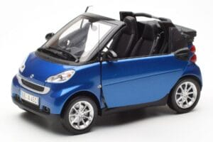 Smart Fortwo 451 カブリオ ブルー & ブラック Minichamps 1:18 150036330 メタル - 画像 2/8