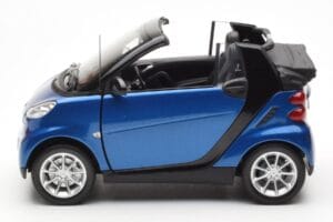 Smart Fortwo 451 カブリオ ブルー & ブラック Minichamps 1:18 150036330 メタル - 画像 4/8