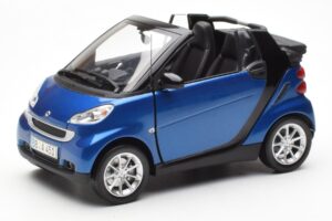 Smart Fortwo 451 カブリオ ブルー & ブラック Minichamps 1:18