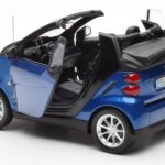 Smart Fortwo 451 カブリオ ブルー & ブラック Minichamps 1:18 - image 5 of 8