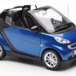 Smart Fortwo 451 カブリオ ブルー & ブラック Minichamps 1:18 - image 6 of 8