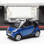 Smart Fortwo 451 カブリオ ブルー & ブラック Minichamps 1:18 - image 8 of 8