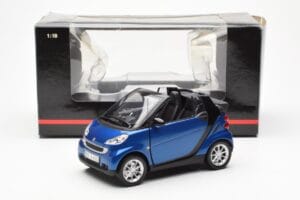 Smart Fortwo 451 カブリオ ブルー & ブラック Minichamps 1:18 150036330 メタル - 画像 8/8
