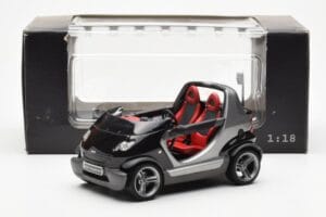 Smart Fortwo Crossblade カブリオレ シルバー ブラック Kyosho 1:18 13440 メタル - 画像 6/6