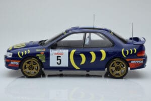 Subaru Impreza 555 #5 C. Sainz / L. Moya Tour de Corse 1995 IXO 1:18 18RMC063A メタル - 画像 3/6