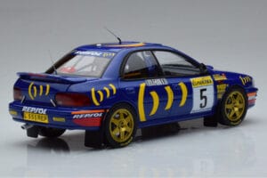 Subaru Impreza #5 C. Sainz / L. Moya 2nd Place Rally Monte Carlo 1995 Kyosho 1:18 08962B メタル - 画像 3/9