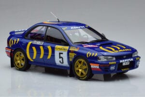 Subaru Impreza #5 C. Sainz / L. Moya 2nd Place Rally Monte Carlo 1995 Kyosho 1:18 08962B メタル - 画像 5/9